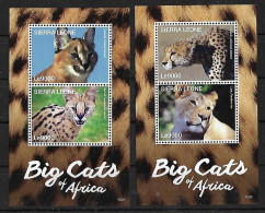 Sierra Leone - 2015 - Big Cat  Of Africa - Mi 5930/33 - Raubkatzen