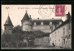 CPA Blet, Le Bureau De Poste Et Le Chateau  - Autres & Non Classés