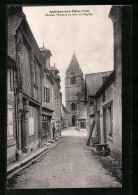 CPA Aubigny-sur-Nère, Vieilles Maisons De Bois Et L`eglise  - Other & Unclassified