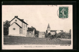 CPA Thauvenay, La Mairie Et L`Eglise  - Altri & Non Classificati