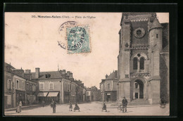 CPA Menetou-Salon, Place De L`Eglise  - Autres & Non Classés