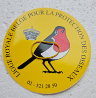 Autocollant Oiseaux, Ligue Royale Belge Pour La Protection Des Oiseaux - Autres & Non Classés