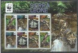 Sierra Leone - 2011 - Snakes WWF - Yv 4677/80 - Schlangen