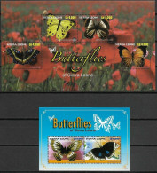 Sierra Leone - 2010 - Butterflies - Yv 4472/75 + Bf 635 - Vlinders