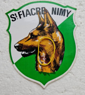 Autocollant Chien Type Berger Ou Malinois Saint Fiacre Nimy, Inédit - Autres & Non Classés