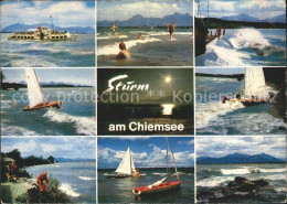 72376250 Chiemsee Sturm Segelboote  Chiemsee - Other & Unclassified