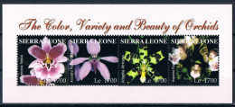 Sierra Leone - 2004 - Flowers: The Color, Variety And Beauty Of Orchids - Yv 3912/15 - Orchideen