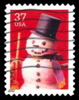 Etats-Unis / United States (Scott No.3679 - Christmas 2002) (o) Serpentine Die Cut 11 On 4 Sides - Used Stamps