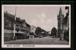 AK Güsten /Anhalt, Bahnhofstrasse Mit Shell-Tankstelle  - Autres & Non Classés