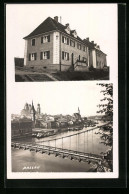 Foto-AK Passau, Gebäudeansicht, Flusspartie Mit Kirche  - Passau