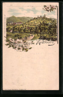 Lithographie Emmendingen, Panorama Mit Hochburg  - Emmendingen