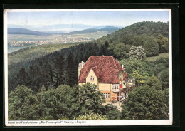 AK Coburg, Hotel U. Pension Der Festungshof Aus Der Vogelschau  - Coburg