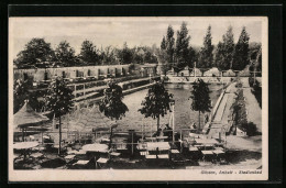 AK Güsten /Anhalt, Restaurantterrasse Im Stadionbad  - Autres & Non Classés