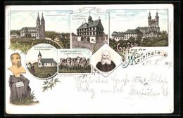 Lithographie Landau /Pf., Gruss Aus Dem Mainthale, Staffelberg, Schloss Banz  - Landau