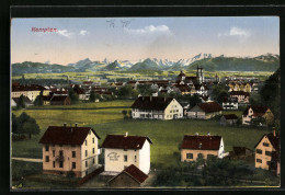 AK Kempten I. Allgäu, Blick über Die Dächer Der Stadt Auf Kirche Und Alpen  - Kempten