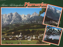 72375500 Pfarrwerfen Panorama Gegen Tennengebirge Werfenweng Hochkoenig Burg Hoh - Andere & Zonder Classificatie