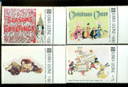 Sierra Leone - 1991 - Disney: Christmas - Yv 1391/94 - Disney