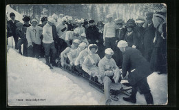 AK Bobfahrer, Bereitmachen Für Den Start Des Schlittenrennens  - Winter Sports