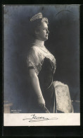AK Grossherzogin Hilda Von Baden, Seitlich Portraitiert Mit Perlenkette Und Krone  - Königshäuser
