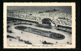 AK Swinemünde A. Ostsee, Blick Auf Musikpavillon Und Strand, Fliegeraufnahme  - Pommern