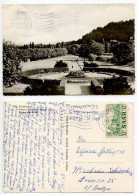 Saar 1955 Real Photo Postcard - Saarbrücken, Left Bank Of Saargemünder-Brücke; 12fr. General Post Office Stamp - Lettres & Documents