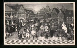 AK Sonneberg I. Thür., Deutsches Spielzeugmuseum, Schauspielszene Thüringer Kirmes, Puppen  - Used Stamps