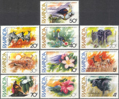 Rwanda - 1982 - Flowers  - Yv 1071/80 - Sonstige & Ohne Zuordnung
