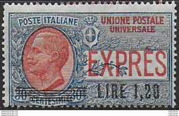 1921 Italia Espresso Lire 1,20 Su 30c. 1v. Mc MNH Sassone N. 5 - Altri & Non Classificati