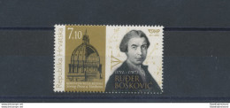 2011 Croazia , Rugerius Boscovich , Serie Singola 1 Val - N° 1586 , Emissione C - Joint Issues