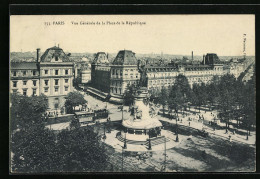 AK Paris, Place De La République Et Tramway  - Tram