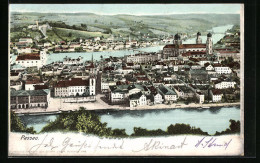 AK Passau, Panoramablick Aus Der Vogelschau  - Passau