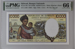 NOTA - DJIBUTI - 10000 FRANCS - 1984 -  PMG 66 EPQ - Djibouti