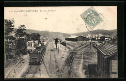 CPA Elbeuf-Saint-Aubin, La Gare, Le Depart  - Elbeuf