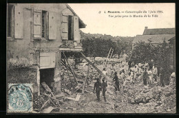 CPA Mamers, Catastrophe 1904, Vue Prise Pres Le Moulin De La Ville, Inondation  - Mamers