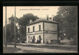 CPA St-Amand-de-Vendome, La Gare  - Vendome