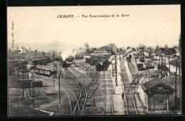 CPA Chagny, Vue Panroamique De La Gare, La Gare  - Chagny