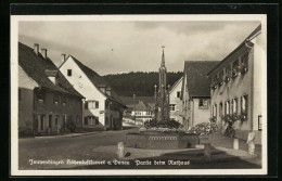 AK Immendingen A. Donau, Partie Beim Rathaus Mit Geschäft Und Denkmal  - Sonstige & Ohne Zuordnung