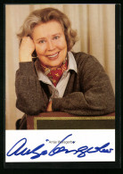 AK Schauspielerin Antje Weisgerber Lächelt Freundlich, Mit Original Autograph  - Acteurs