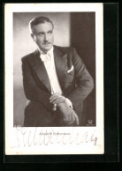 AK Schauspieler Albrecht Schoenhals Im Frack, Original Autograph  - Acteurs