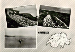 13961067 Gampelen_BE Camping TCS Au Lac De Neuchatel Vue Aerienne - Autres & Non Classés