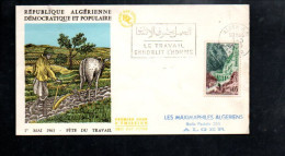 ALGERIE FDC 1963 FETE DU TRAVAIL - Algerien (1962-...)