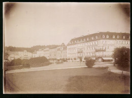 Fotografie Brück & Sohn Meissen, Ansicht Marienbad, Strassenpartie Am Hotel Klinger  - Places