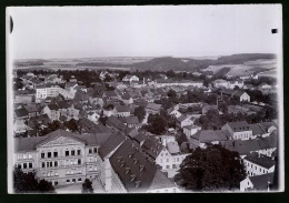 Fotografie Brück & Sohn Meissen, Ansicht Mittweida I. Sa., Blick über Die Stadt Mit II. Bezirksschule  - Places