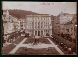 Fotografie Brück & Sohn Meissen, Ansicht Marienbad, Blick Auf Den Franz-Josef-Platz Mit Halbmayr`s Haus  - Places