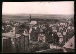 Fotografie Brück & Sohn Meissen, Ansicht Burgstädt I. Sa., Blick In Die Stadt Mit Wohnhäusern Und Baugerüst Am Haus  - Lieux