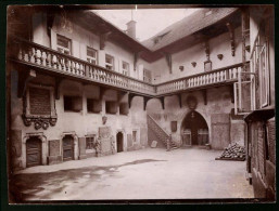 Fotografie Brück & Sohn Meissen, Ansicht Eger, Blick Auf Den Hof Im Stadthaus-Wallenstein-Haus  - Places