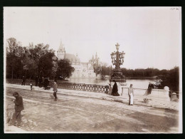 Fotografie Brück & Sohn Meissen, Ansicht Budapest, Brücke Und Burg Im Stadtwäldchen Blick Zum Schloss  - Places