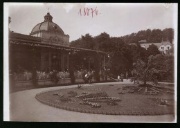 Fotografie Brück & Sohn Meissen, Ansicht Karlsbad, Partie Am Cafe Im Stadtpark  - Lieux