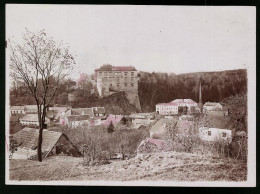 Fotografie Brück & Sohn Meissen, Ansicht Velke Mezerici, Zamek Hrabete Frantiska Harracha  - Places