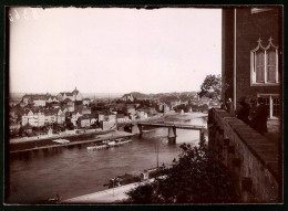 Fotografie Brück & Sohn Meissen, Ansicht Meissen I. Sa., Raddampfer Germania Vor Der Stadt, Ratsweinberg  - Places